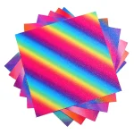 Kraft Sticker Vinyl 300mm - Rainbow Glitter - Multi Colour