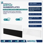 Number Plate – Acrylic – 520 x 113 x 3mm