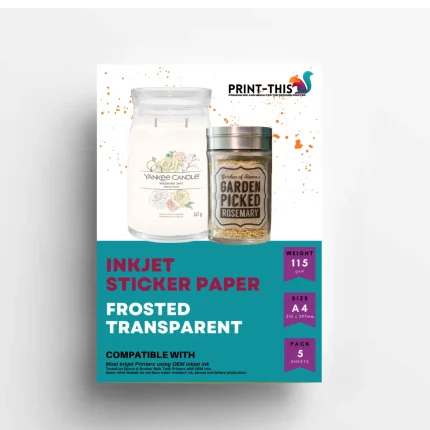 Sticker Film – Semi Transparent – 5 Sheets