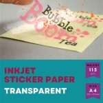 Sticker Film - Transparent - 5 Sheets