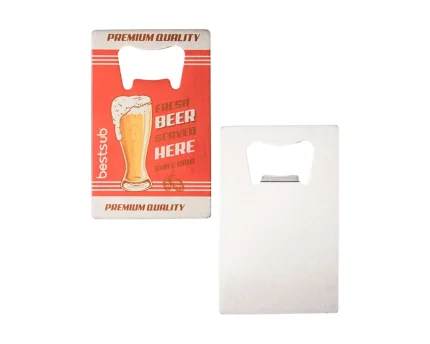 Bottle Opener - Metal - Credit Card - Silver - 700580