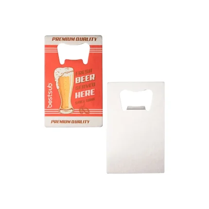 Bottle Opener - Metal - Credit Card - Silver - 700580