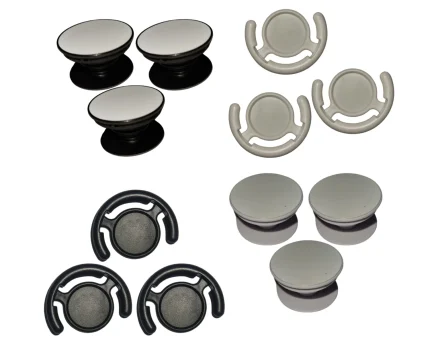 Phone Grip & Mount Set - Plastic - Round - Pack of 3 - 7007443