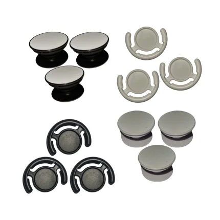 Phone Grip & Mount Set - Plastic - Round - Pack of 3 - 7007443