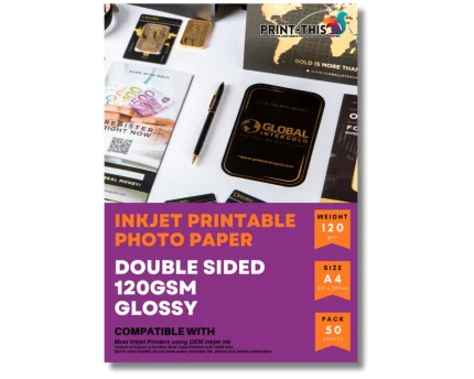 Double‑Sided Gloss Inkjet Photo Paper 120gsm A4