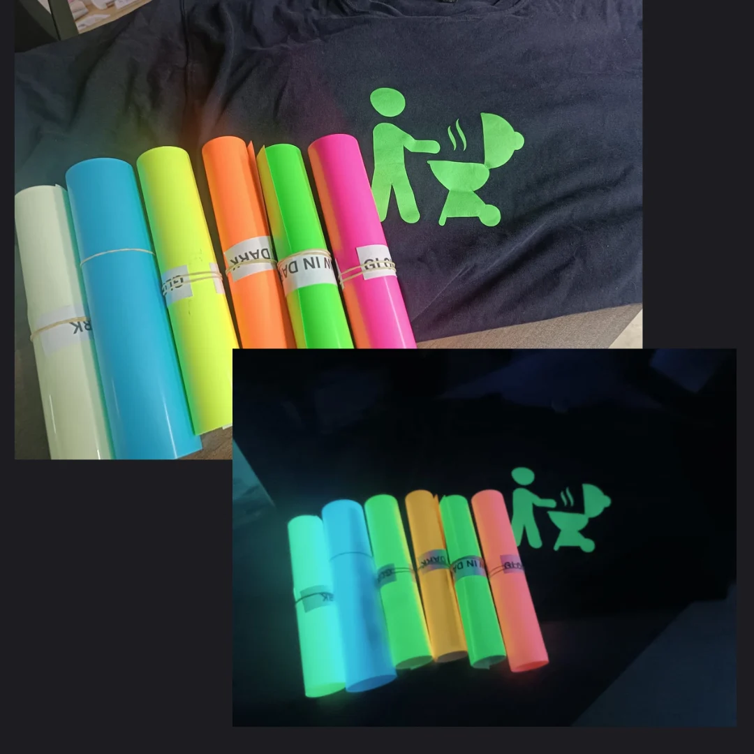 Glow in the dark heat flex vinyl