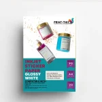 90gsm Gloss Inkjet Sticker Paper – A4 – (20 sheets)