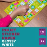 135 gsm gloss sticker inkjet printer