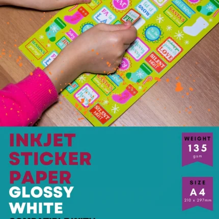 135 gsm gloss sticker inkjet printer