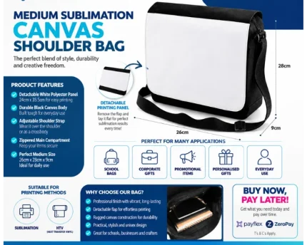 Medium Shoulder Bag – with Sublimation Flap