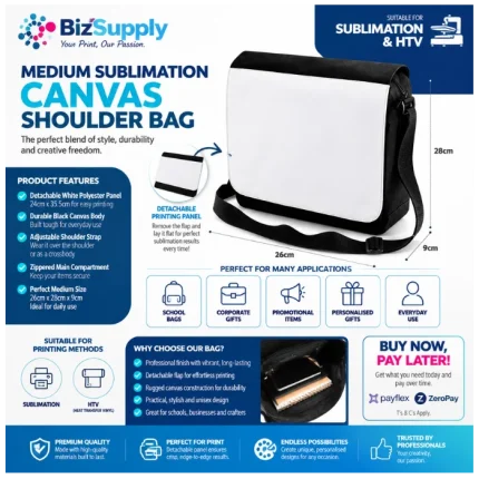 Medium Shoulder Bag – with Sublimation Flap