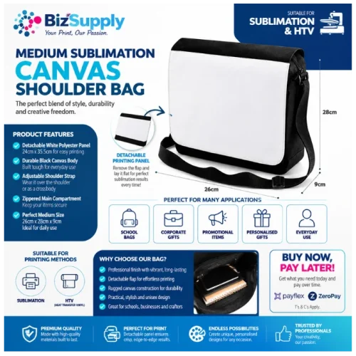 Medium Shoulder Bag – with Sublimation Flap