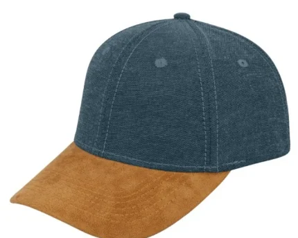 Chambray Suede 6-Panel Cap | Premium Textured