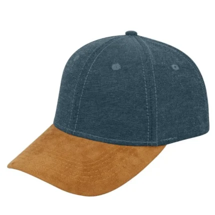 Chambray Suede 6-Panel Cap | Premium Textured
