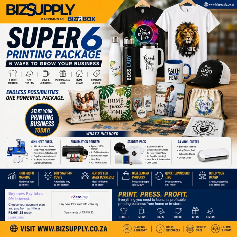 The Super6 startup | 6in1 Press, Vinyl cutter & Printer | Bizsupply