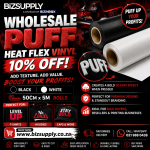3D Puff Heat Flex Vinyl Bulk Deal - 5m Premium Rolls