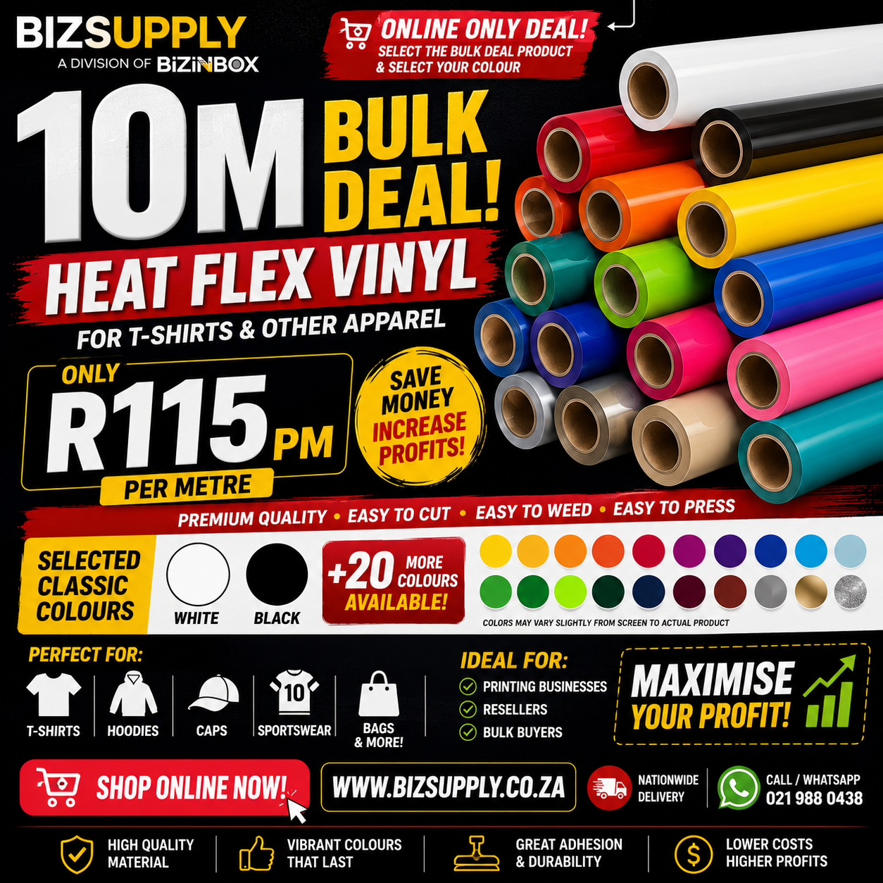 Heat Flex Vinyl – Bulk Saver