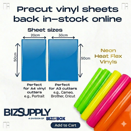 Pre-Cut Neon HTV Sheets | Fluorescent