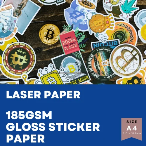 gloss laser sticker paper