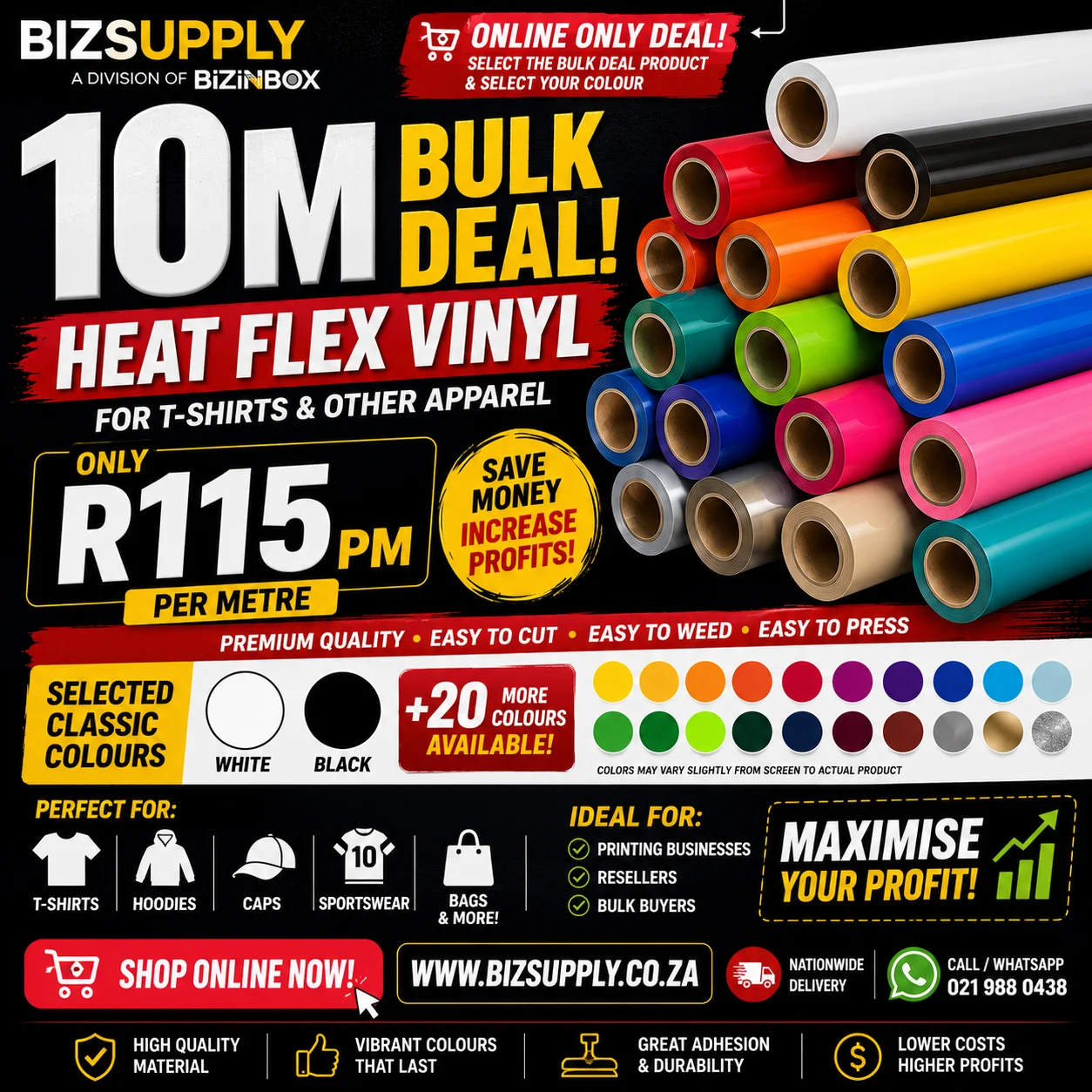 Heat Flex Vinyl – Bulk Saver