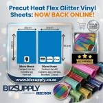 Glitter Heat Transfer Vinyl Sheets