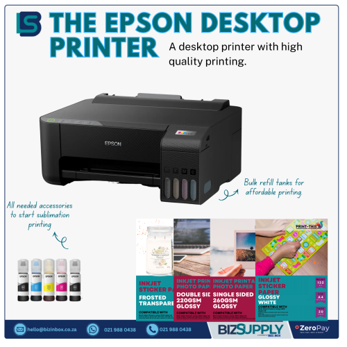 Epson L1250 EcoTank – Compact Single-Function Colour Printer