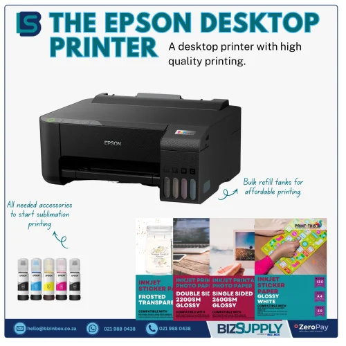 Epson L1250 EcoTank – Compact Single-Function Colour Printer